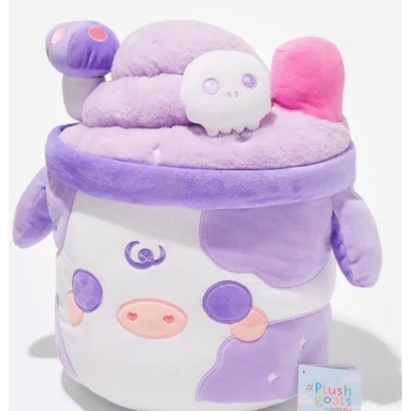 Plush Goals Cow Cuddle Barn 17 JUMBO‎ Witchy Brew Mooshake Plush New - Picture 2 of 3